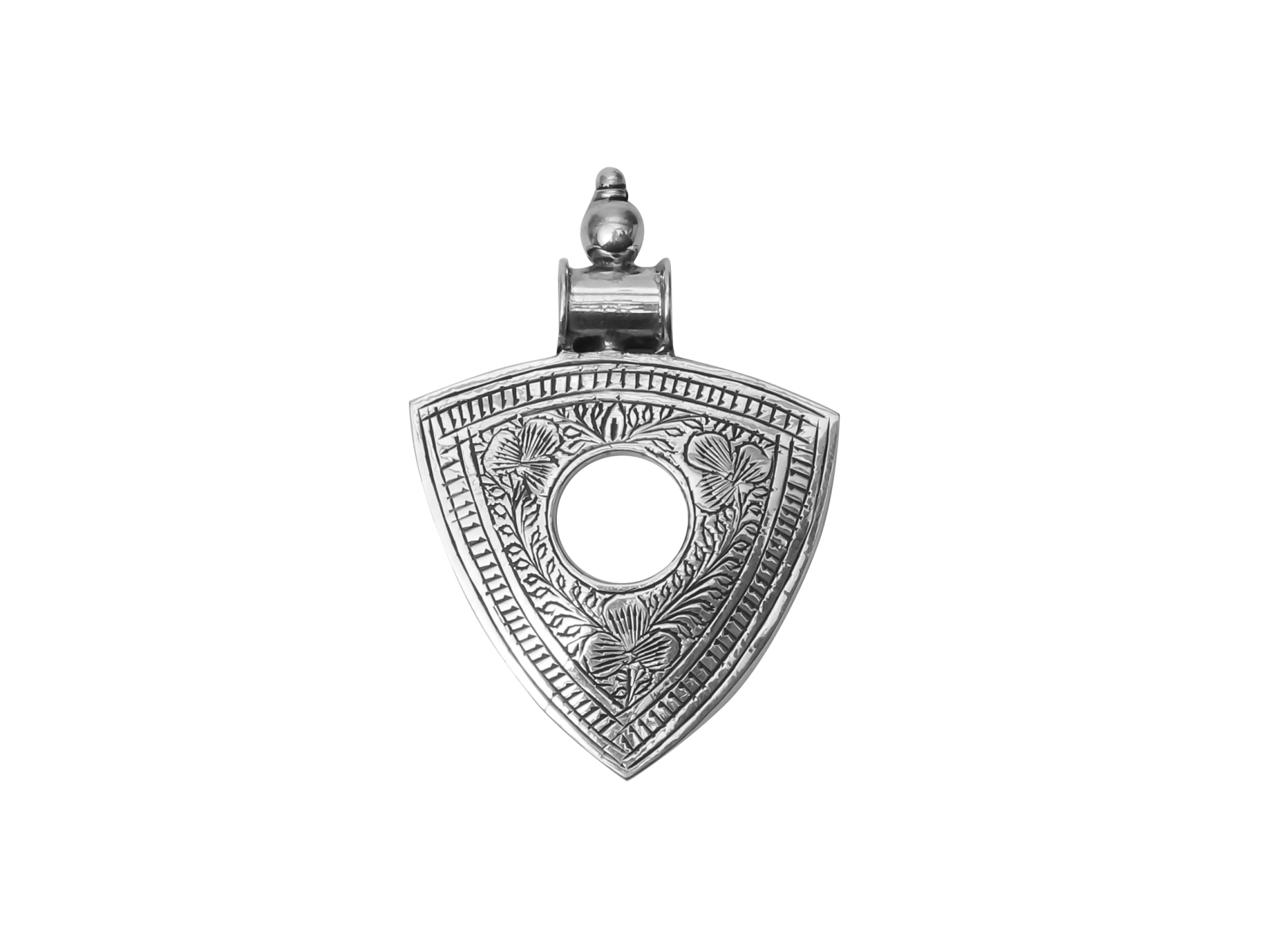 Rounded Triangle Hollow Pendant (10)